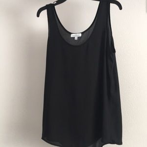 Black polyester tank top